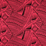 Polyester Flocked Tribal Tattoo Print Fabric