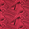 Traditional Polynesian Tattoo With Flower Polyester Flocking Fabric - Orange & Black, 60" Width, 36" Yard Cut (1 Yard)