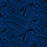 Traditional Polynesian Tattoo With Flower Flocking Polyester Fabric - Tribal Tattoo Print, 60" Width (1 Yard)