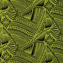 Polyester Flocked Tribal Tattoo Print Fabric