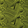Polyester Flocked Tribal Tattoo Print Fabric