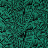 Polyester Flocked Tribal Tattoo Print Fabric