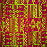 Cotton Fabric Traditional Tongan Geometric Design