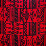 Cotton Fabric Traditional Tongan Geometric Design