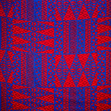 Traditional Tongan Geometric Design Cotton Fabric - Geometric Pattern, Assorted Colors, 30" X 45" (1 Yard)
