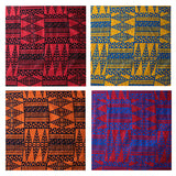 Traditional Tongan Geometric Design Cotton Fabric - Geometric Pattern, 30" X 45" (1 Yard)