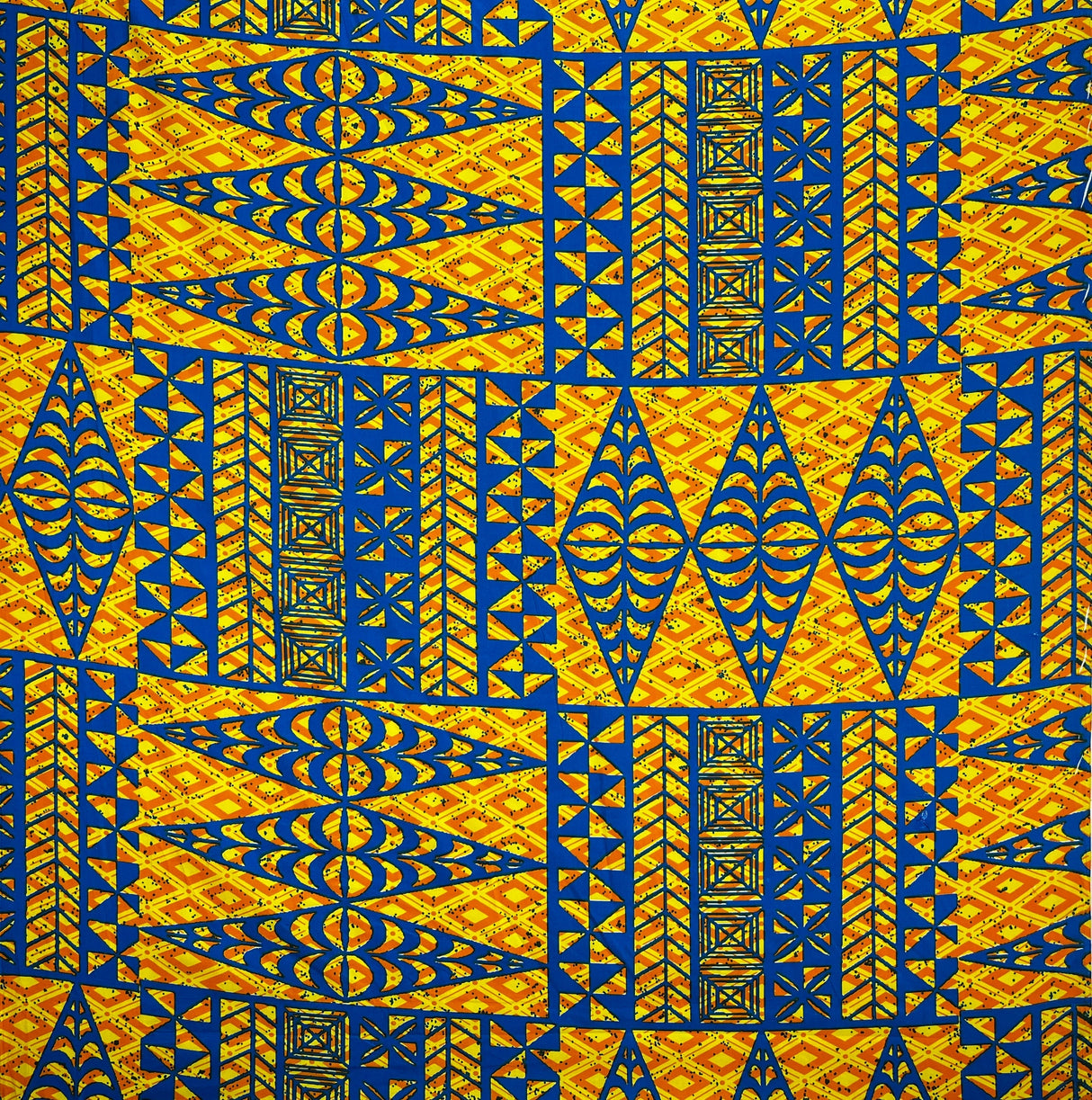 Traditional Tongan Geometric Design Cotton Fabric - Geometric Pattern, Assorted Colors, 30" X 45" (1 Yard)