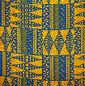Traditional Tongan Geometric Design Cotton Fabric - Geometric Pattern, Assorted Colors, 30" X 45" (1 Yard)