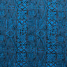 Traditional Tongan Geometric Design Peachskin Fabric - Gray, Black, Green, Khaki, Blue, Purple, 45" Width (1 Yard)
