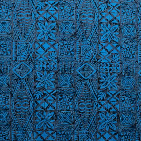 Peachskin Fabric Traditional Tongan Geometric Design