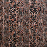 Peachskin Fabric Traditional Tongan Geometric Design