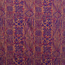 Traditional Tongan Geometric Design Peachskin Fabric - Gray, Black, Green, Khaki, Blue, Purple, 45" Width (1 Yard)