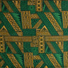 Traditional Tongan Geometric Design Peachskin Fabric - Rust/Turquoise, Red/Yellow, Turquoise/Green, Green/Yellow, Fuchsia/Blue, 36" X 45" (1 Yard)