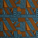 Traditional Tongan Geometric Design Peachskin Fabric - Rust/Turquoise, Red/Yellow, Turquoise/Green, Green/Yellow, Fuchsia/Blue, 36" X 45" (1 Yard)