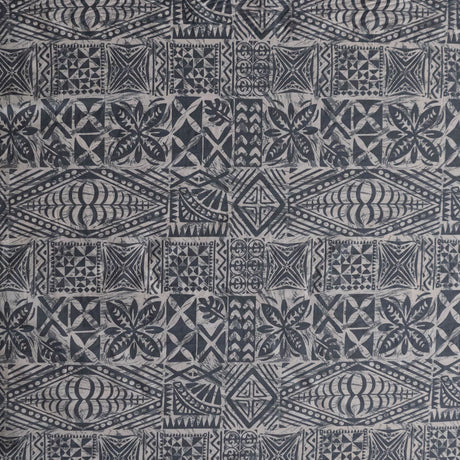 Peachskin Fabric Traditional Tongan Geometric Design
