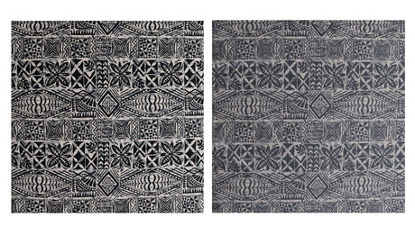 Peachskin Fabric Traditional Tongan Geometric Design