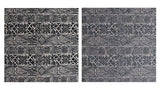 Traditional Tongan Geometric Design Peachskin Fabric - Gray, Black, Green, Khaki, Blue, Purple, 45" Width (1 Yard)