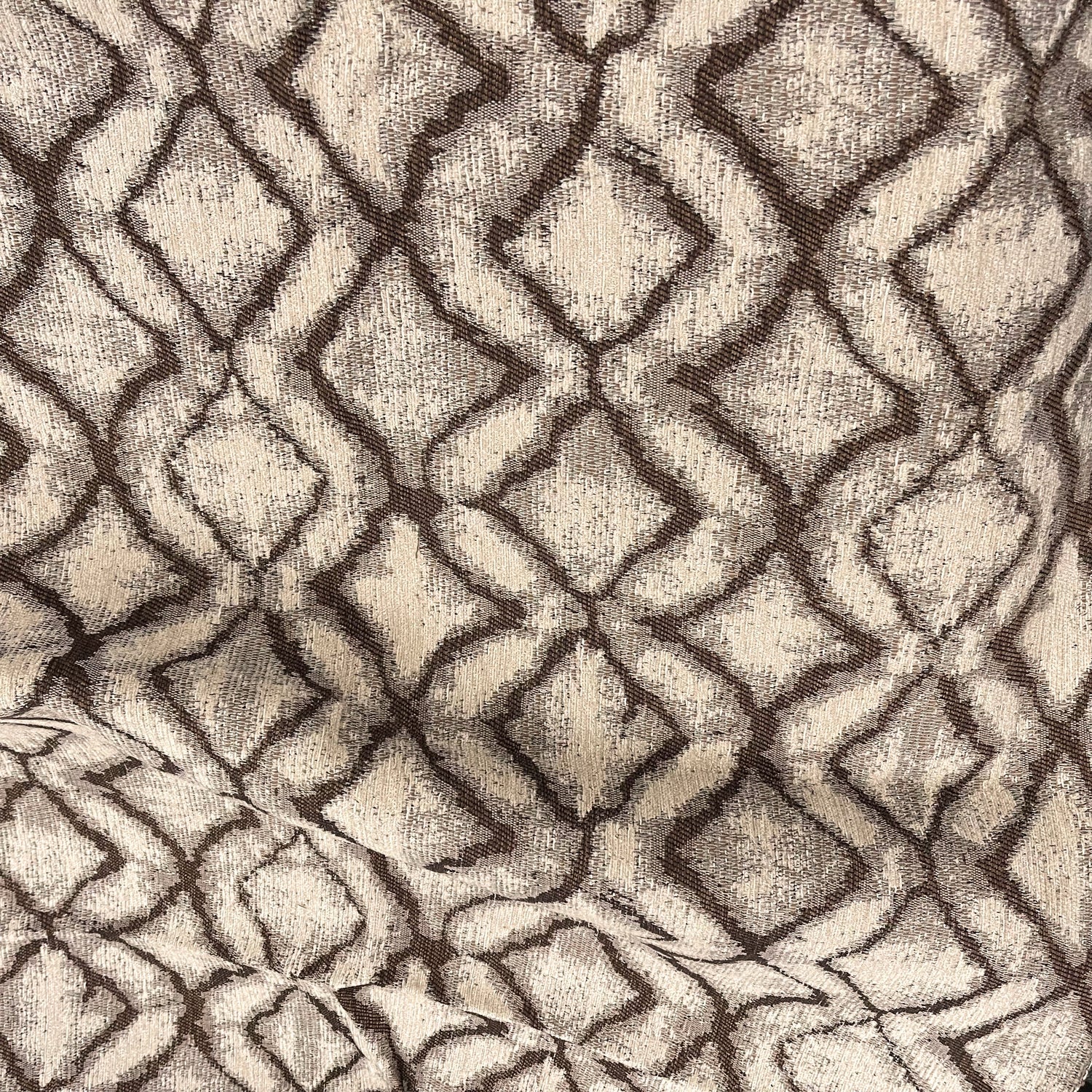 Chenille Upholstery Fabric Trellis Bourbon