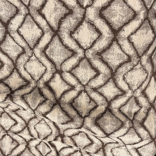 Chenille Upholstery Fabric Trellis Bourbon