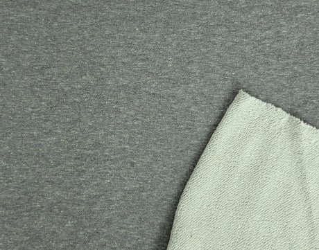 French Terry Knit Dark Heather Gray