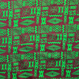 Tribal Tapa Cotton Barkcloth Fabric - Tongan Kupesi Pattern, 45" Width (1 Yard)