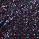 Trifecta Stretch Spandex Sequin Fabric - Ivory/Gold/Blue Opal, 50" Width (1 Yard)