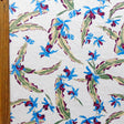 Swim Knit Tropical Orchid on Ivory Nylon Spandex