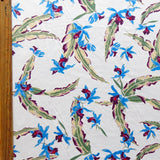 Swim Knit Tropical Orchid on Ivory Nylon Spandex