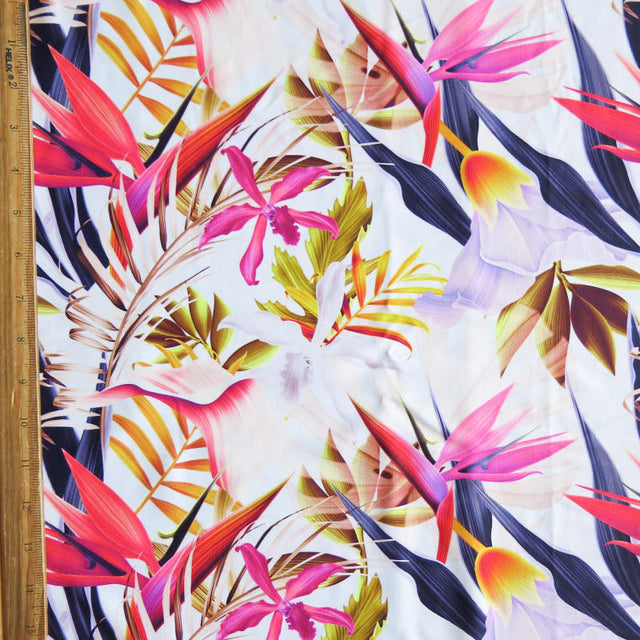 Swim Knit Nylon Spandex Tropical Paradise Floral