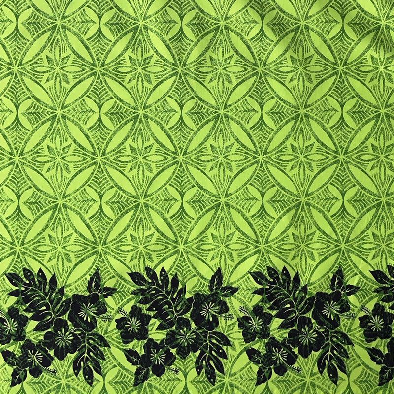 Polyester Tropical Floral Border Fabric