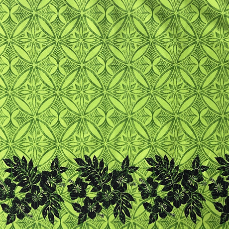 Polyester Tropical Floral Border Fabric