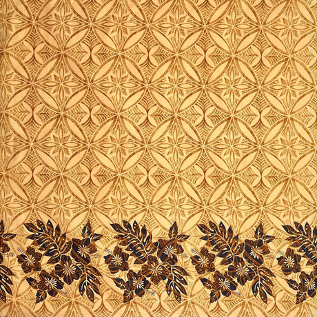 Tropical Floral Border Polyester Fabric - Tropical Floral Border, 60" Width (1 Yard)