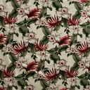 Cotton Light Barkcloth Tropical Garden Fabric