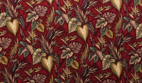 Tropical Garden Cotton Fabric - Tropical Floral Print, 56"-58" Width (1 Yard)