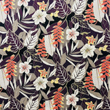 Cotton Upholstery Fabric Tropical Garden Print
