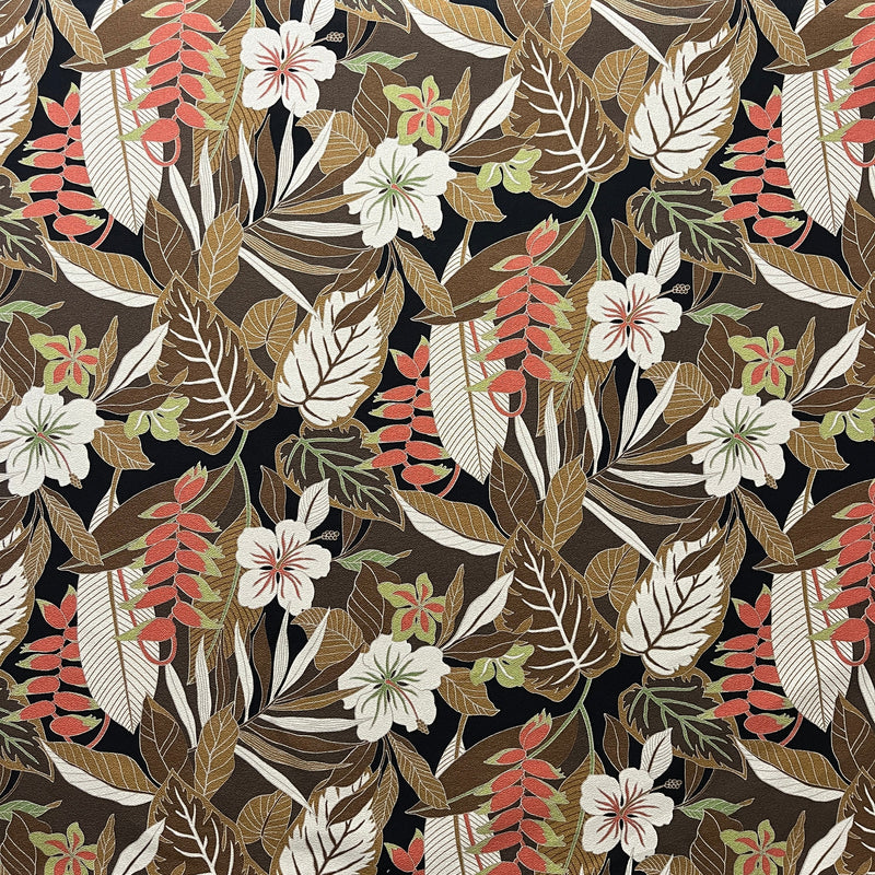 Cotton Upholstery Fabric Tropical Garden Print