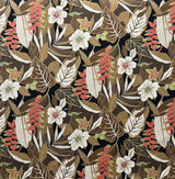 Cotton Upholstery Fabric Tropical Garden Print
