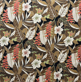 Tropical Garden Cotton Fabric - Tropical Floral Print, 56"-58" Width (1 Yard)