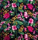 Peachskin Fabric Tropical Parrot Garden Print