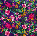 Peachskin Fabric Tropical Parrot Garden Print