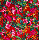 Peachskin Fabric Tropical Parrot Garden Print