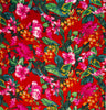 Tropical Parrot Garden Peachskin Fabric - 100 Percent Polyester Fabric, Tropical Parrot Print, 45" Width (1 Yard)