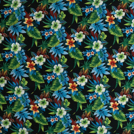 Tropical Garden Cotton Fabric - Tropical Garden Print, 44/45" Width (1 Yard)