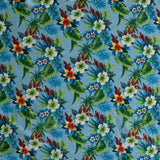 Cotton Peachskin Tropical Garden Print Fabric