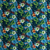 Cotton Peachskin Tropical Garden Print Fabric