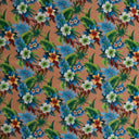 Cotton Peachskin Tropical Garden Print Fabric