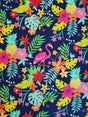 Quilting Cotton Tropical Hibiscus Pineapple Flamingo 100% Cotton