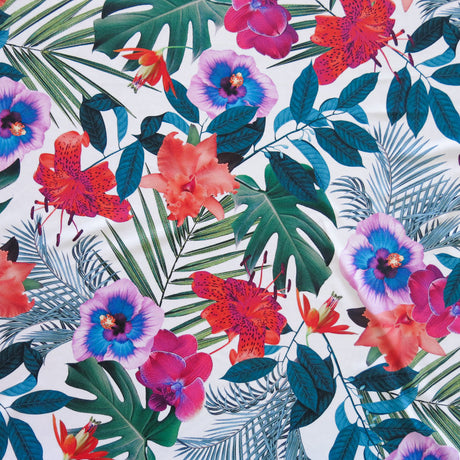Swim Knit Tropicalia Floral Nylon Spandex Fabric