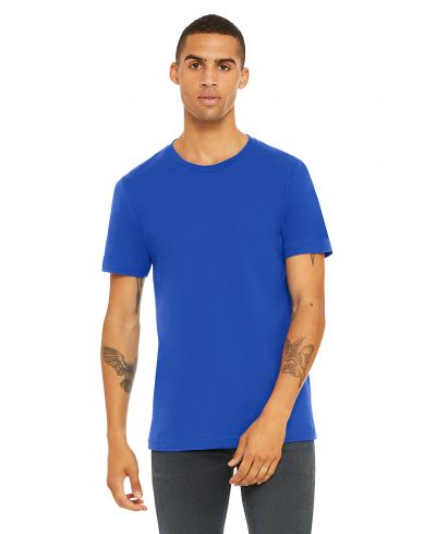 Bella Canvas 3001 Airlume Cotton T-Shirt - True Royal, Crewneck, Unisex, 4.2 Oz (1 Piece)