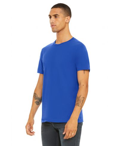 Bella Canvas 3001 Airlume Cotton T-Shirt - True Royal, Crewneck, Unisex, 4.2 Oz (1 Piece)